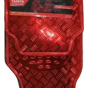 Juego de Tapetes Metalizado Rojo Carbon