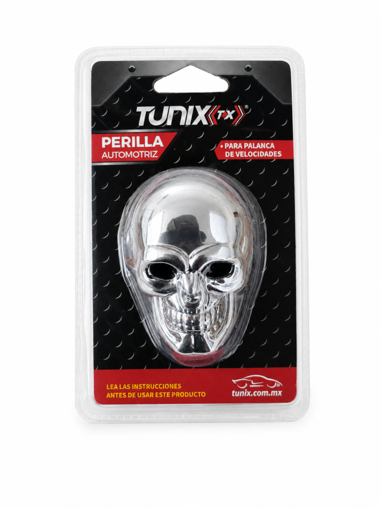 Perilla de Palanca Calavera Cromada
