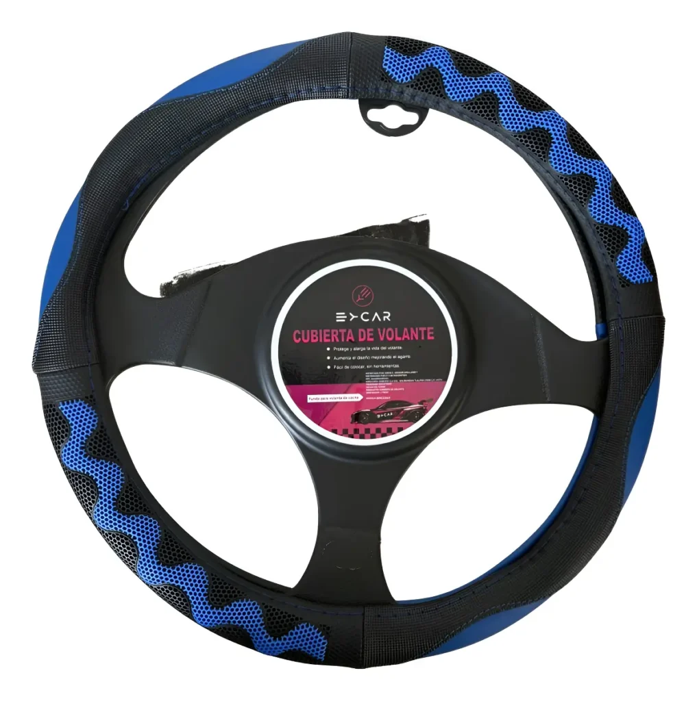 Forro de Volante Negro/Azul